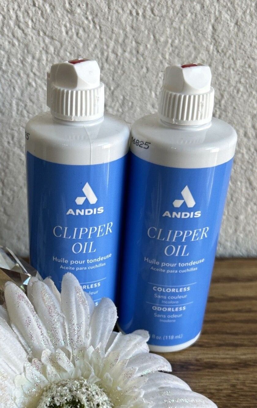 2 x Andis Clipper Oil Lubricant Blade Care Trimmer Maintenance 4 Oz 118 ml